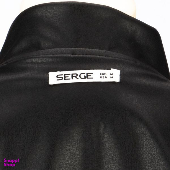 کت چرم زنانه سرژه مدل 232129 رنگ مشکی