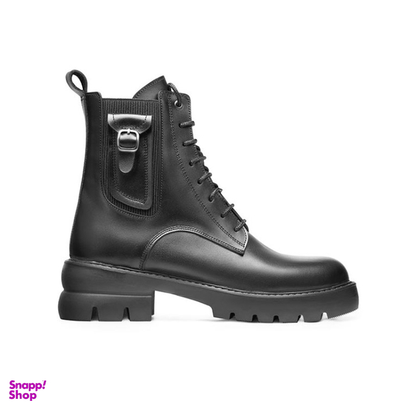 نیم بوت زنانه نوین چرم مدل 1726 WS3664 رنگ مشکی