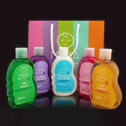 شامپو بچه سر و بدن مانا مدل شیر و نارگیل حجم 200 میلی لیتر مجموعه 5 عددی