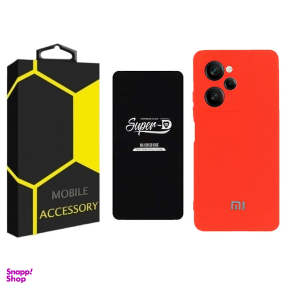 کاور گوشی موبایل مدل سیلیکونی مناسب شیائومی Poco X5 Pro به همراه محافظ صفحه نمایش SuperD