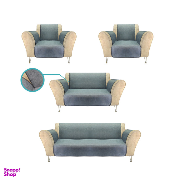 کاور مبلمان 7 نفره چینش مدل LINA3Layer مجموعه 4 عددی
