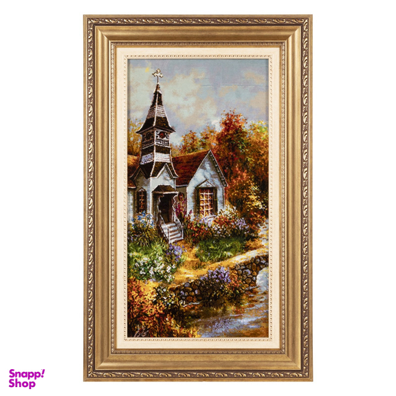 تابلو فرش دستباف سی پرشیا مدل منظره کلیسا در پاییز کد 903911