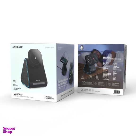 شارژر سه کاره مغناطیسی گرین لاین مدل Mag Trio Wireless