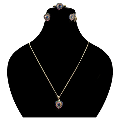 نیم ست نقره زنانه گیرا مدل قلب کد G982