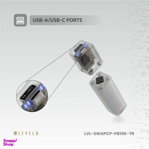 پاوربانک لولو مدل LVL-SWAPCP-PB15K-TR SwapCell PRO ظرفیت 15000 میلی آمپر ساعت