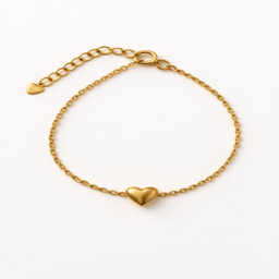 دستبند طلا 18 عیار زنانه مدل قلب کد S05