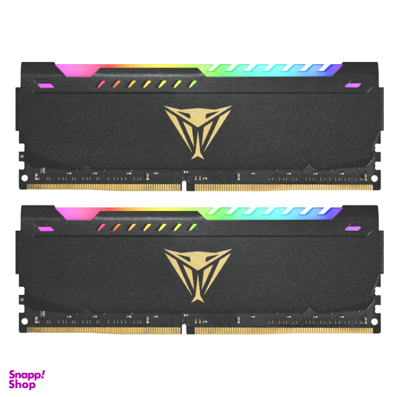 رم کامپیوتر پتریوت مدل Viper Steel RGB DDR4 Dual 3200MHz ظرفیت 16 گیگابایت