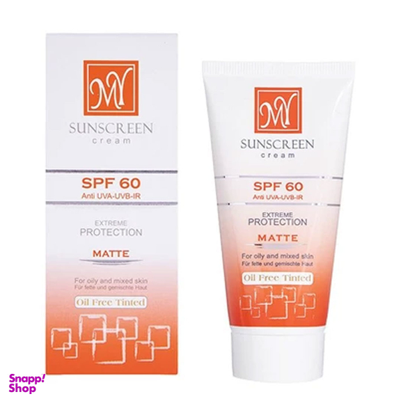 ضد آفتاب رنگی فاقد چربی مای با SPF60 مناسب پوست های چرب و مختلط 50 میلی لیتر