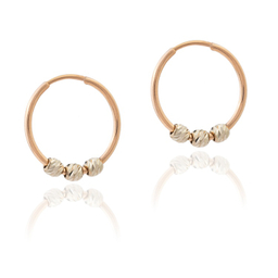 گوشواره طلا 18 عیار زنانه داریم طرح البرنادو 3S