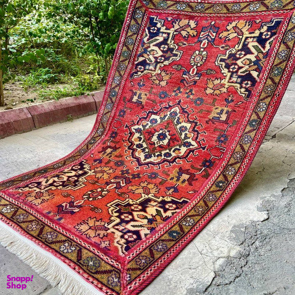 کلاژ فرش دستبافت مدل بختیاری طرح وینتیج