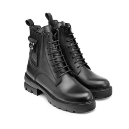 نیم بوت زنانه نوین چرم مدل 1726 WS3664 رنگ مشکی