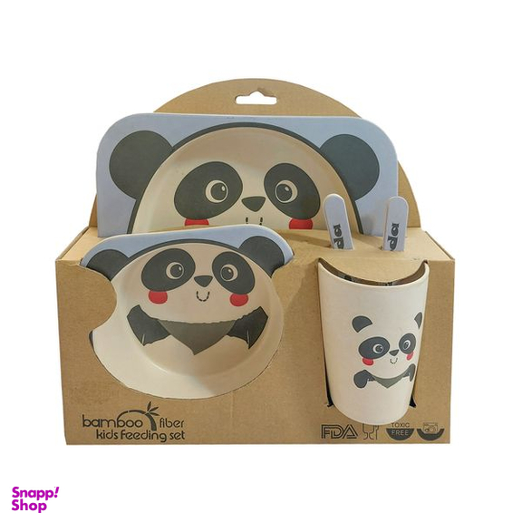 ظرف غذای کودک بامبو طرح پاندا مدل 1629.4 مجموعه 5 عددی