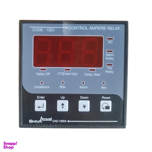 رله کنترل آمپر سه فاز شیوا امواج مدل CAD-1000A کد 13D1 بسته 4 عددی