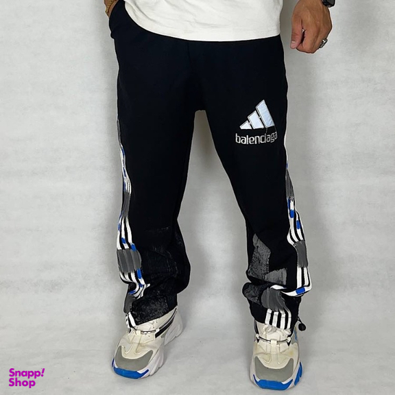 شلوار مردانه مدل 4 نوار پیستوله جاگر طرح بالنسیاگا رنگ مشکی