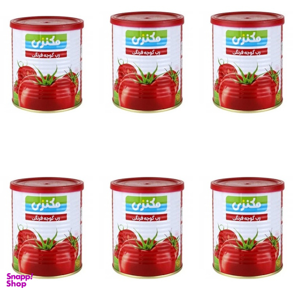 کنسرو رب گوجه فرنگی مکنزی وزن 800 گرم بسته 12 عددی