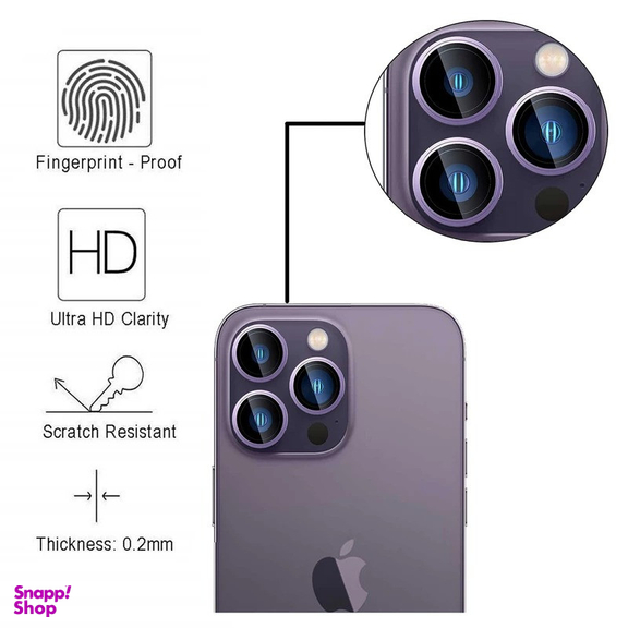 محافظ لنز دوربین بوف مدل HD-ColorLenz مناسب برای گوشی موبایل اپل iPhone 16 Pro Max / 16 Pro