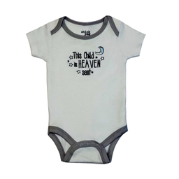 بادی آستین کوتاه نوزادی کد 6236 رنگ سفید مجموعه 2 عددی