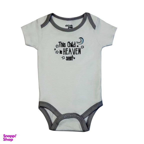 بادی آستین کوتاه نوزادی کد 6236 رنگ سفید مجموعه 2 عددی