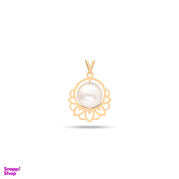 آویز گردنبند طلا 18 عیار زنانه میلی گالری طرح گل و مروارید کد MT2142