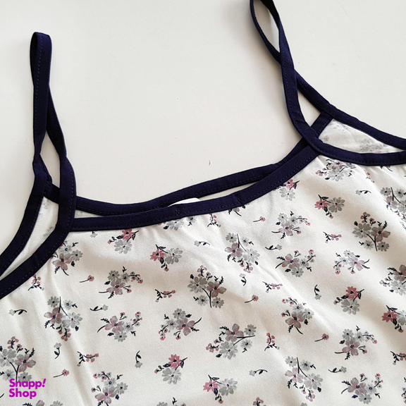 ست تاپ و شلوارک زنانه کوزا مدل پنبه ای کد 9184-3 رنگ سرمه ای