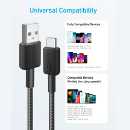 کابل تبدیل USB به USB-C انکر مدل 322 A81H5 طول 90 سانتی متر
