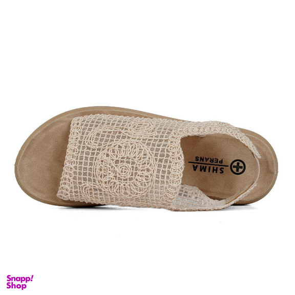 صندل زنانه شیما مدل توران رنگ کرم