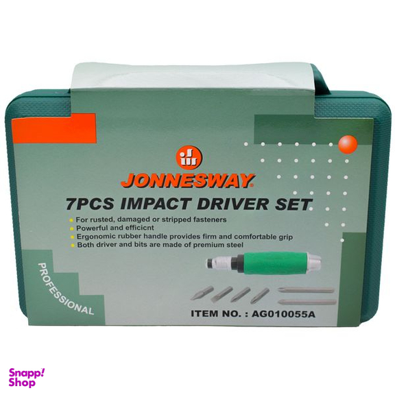 پیچ گوشتی ضربه خور جانزوی مدل AG010055A  مجموعه 7 عددی