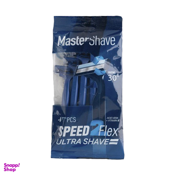خود تراش دو لبه مستر شیو مدل اسپید ۲ بسته ۴ عددی