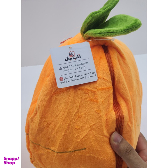 عروسک پولیشی ناب سل مدل خرگوش سوپرایزی لباس هویجی سایز 25 سانتی متر