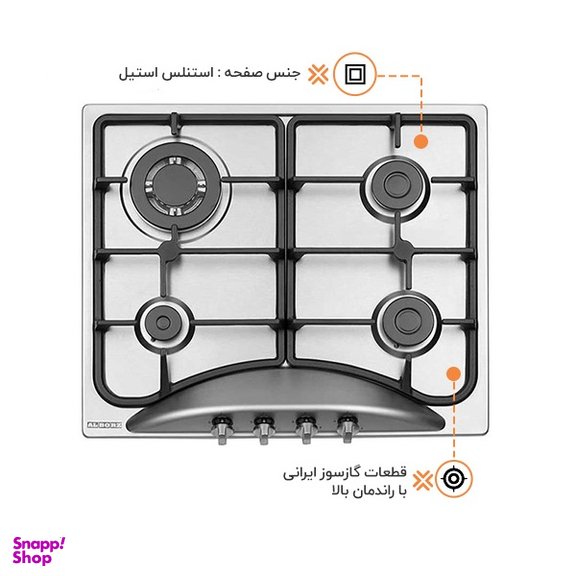 گاز صفحه ای استیل البرز مدل S-4653