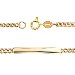 دستبند طلا 18 عیار دخترانه میلی گالری طرح سپاهان کد MT822 سایز 13 سانتی متر