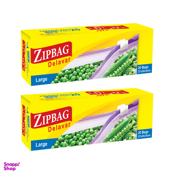 کیسه زیپ دار زیپ بگ دلاور مدل DL20 بسته 20 عددی