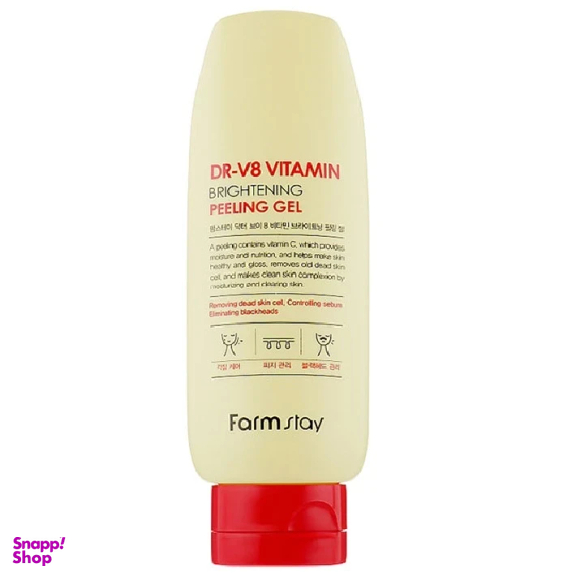 ژل لایه بردار پوست فارم استی مدل Dr.V8 Vitamin حجم 150 میلی لیتر