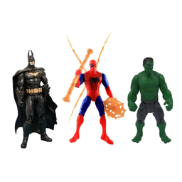 اکشن فیگور ناب سل مدل بتمن و هالک و مرد عنکبوتی ارتفاع 23 سانتی متر مجموعه سه عددی