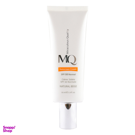 کرم ضد آفتاب فاقد چربی ام کیو مدل SPF50 رنگ بژ طبیعی حجم 50 میلی‌ لیتر