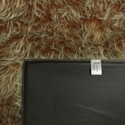 فرش فانتزی شاران هوم طرح خز پرز بلند مدل اسفنج دار زمینه نسکافه ای