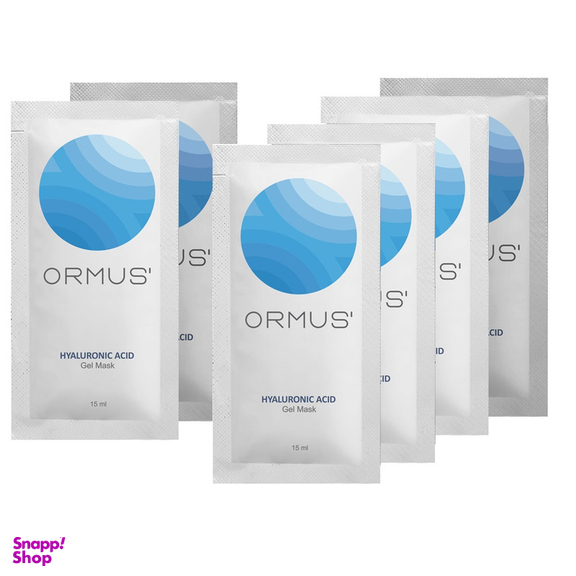 ژل ماسک صورت اورموس مدل هیالورونیک اسید حجم 15 میلی لیتر بسته 6 عددی