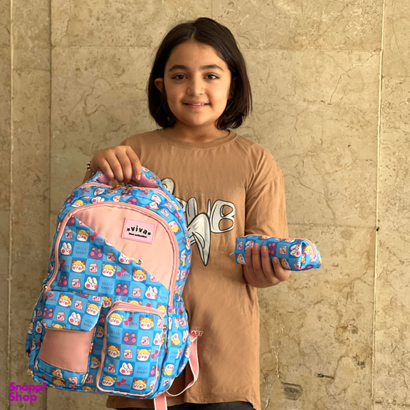 کوله پشتی مدرسه ای مدل VIVA3940 به همراه جامدادی