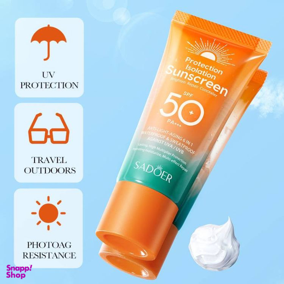 کرم ضد آفتاب سادور مدل 6 کاره SPF 50 وزن 50 گرم