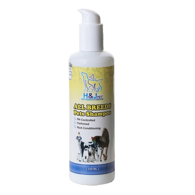 شامپو سگ و گربه H&J مدل ALL BREEDS حجم 330 میلی لیتر