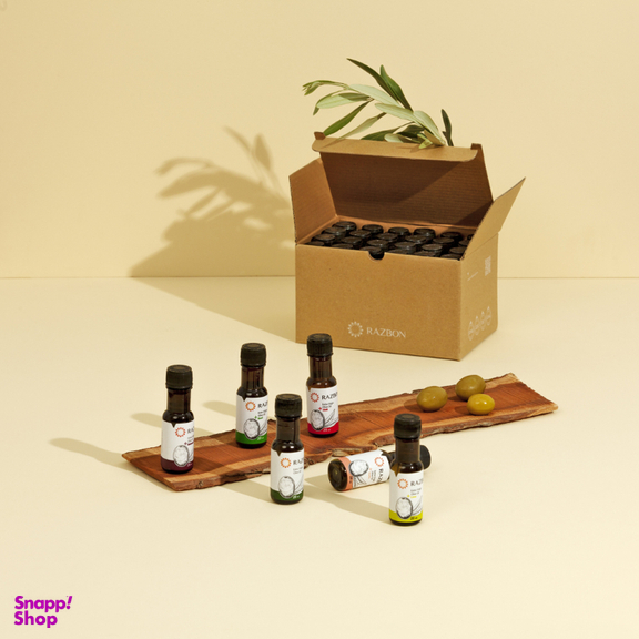 روغن زیتون فرابکر طعم‌دار آربیکن رزبن حجم 20 میلی لیتر بسته 24 عددی
