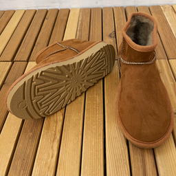 نیم بوت زنانه طرح آگ کوتاه رنگ عسلی