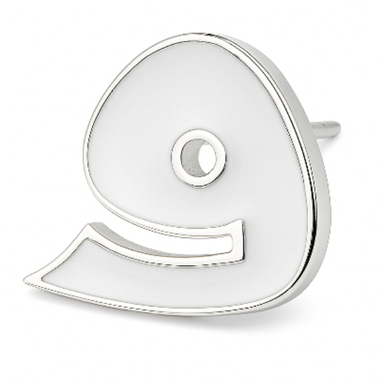 گل سینه نقره زنانه مدل واو