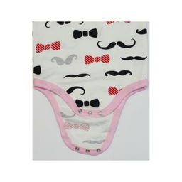 بادی آستین کوتاه نوزادی کد 6236 رنگ سفید مجموعه 2 عددی