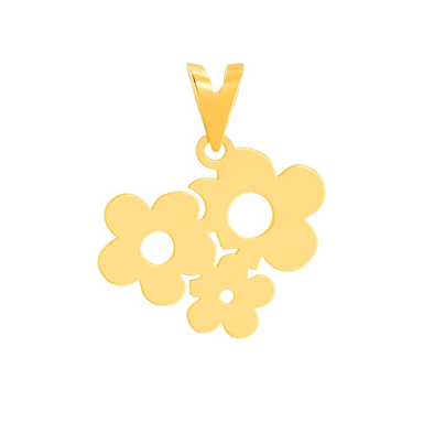 پلاک گردنبند طلا 18 عیار زنانه دیانا مدل گل کد 91