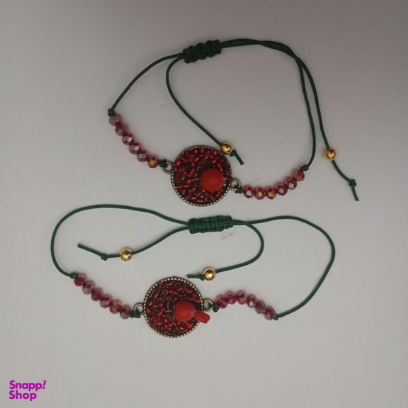 دستبند دخترانه طرح انار یلدایی کد 31306 بسته ۲ عددی