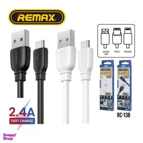 کابل تبدیل USB به لایتنینگ ریمکس مدل RC-138i طول 1 متر