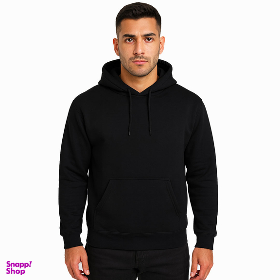 هودی مردانه به رسم کد 0001 رنگ مشکی