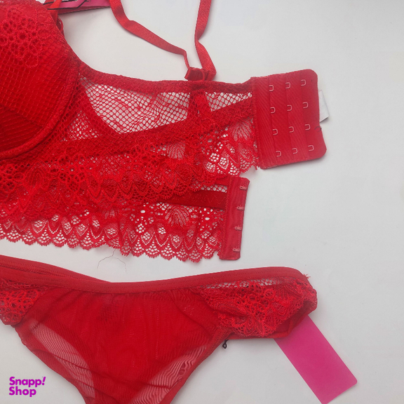 ست شورت و سوتین زنانه برتا کد 6077RP رنگ قرمز