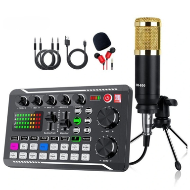 میکروفون کندانسر مدل Bm800 با کارت صدای Tanuki F998